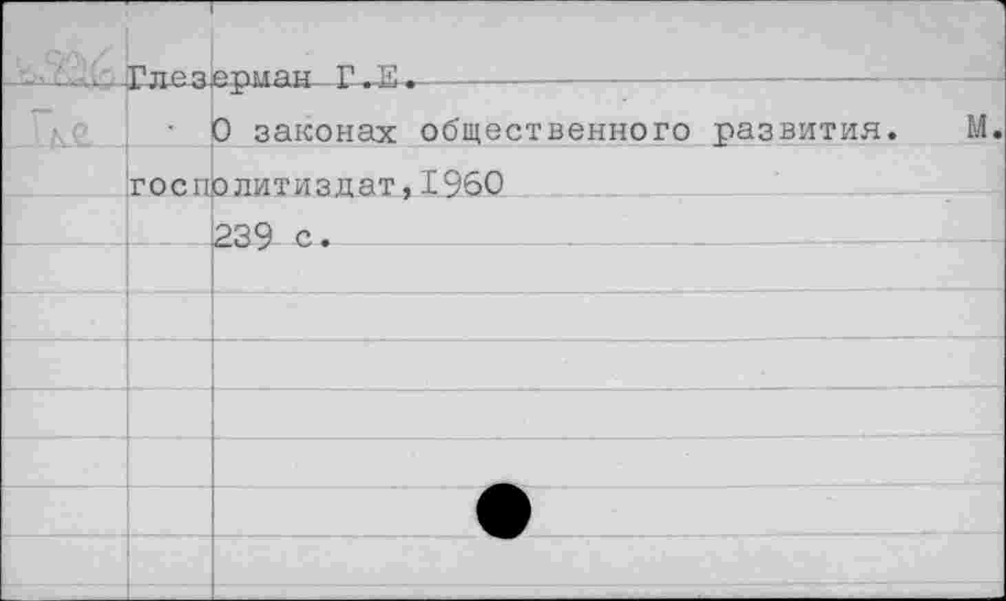 ﻿		р-пман ГЕ-	—	
Г"	•	0 законах общественного развития. М.
	госпЬлитизлат.1960	
		239 с.
		
		
		
		
		
		
		